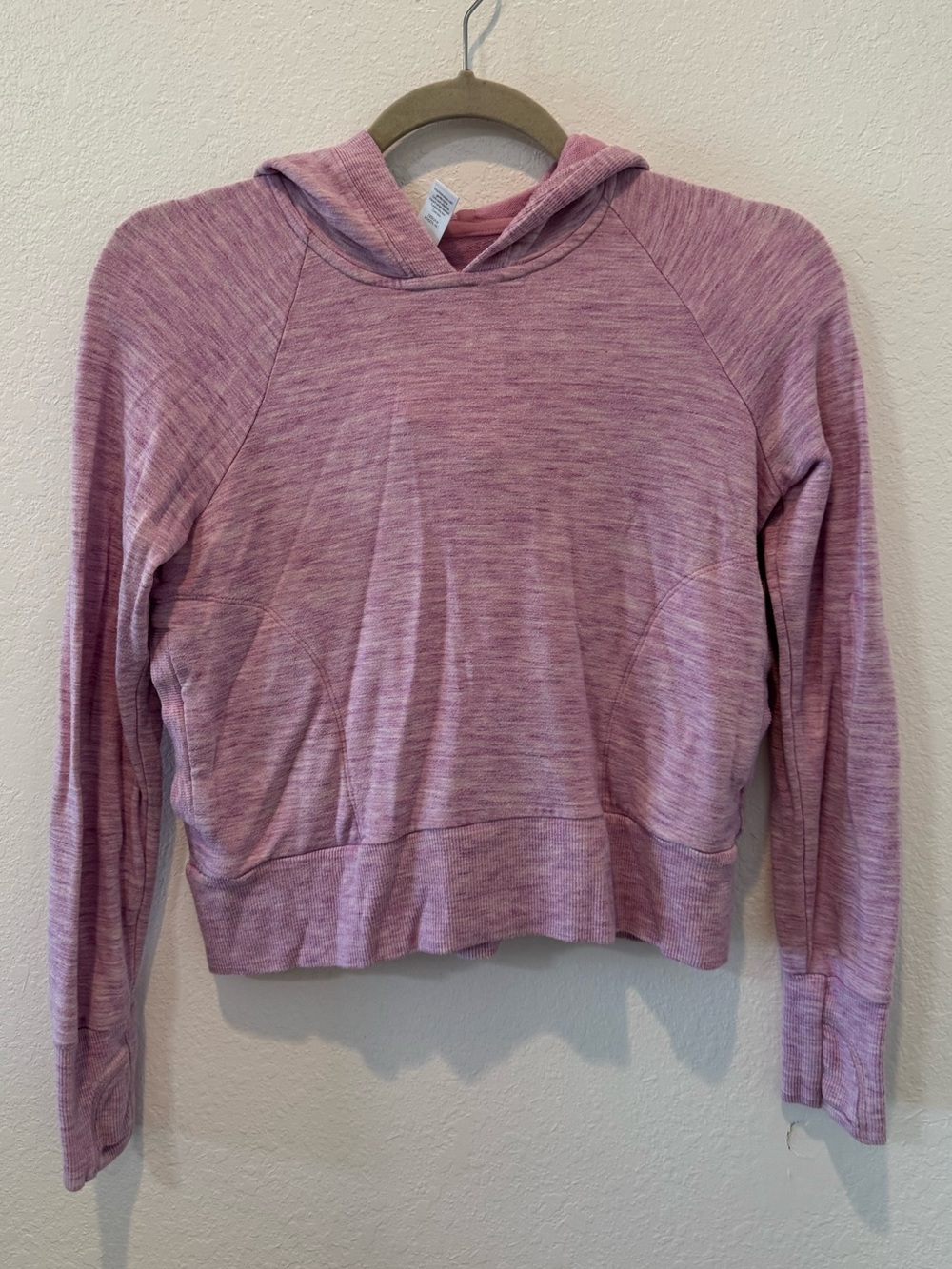 Athleta Heathered Mauve Pink Hooded Pullover